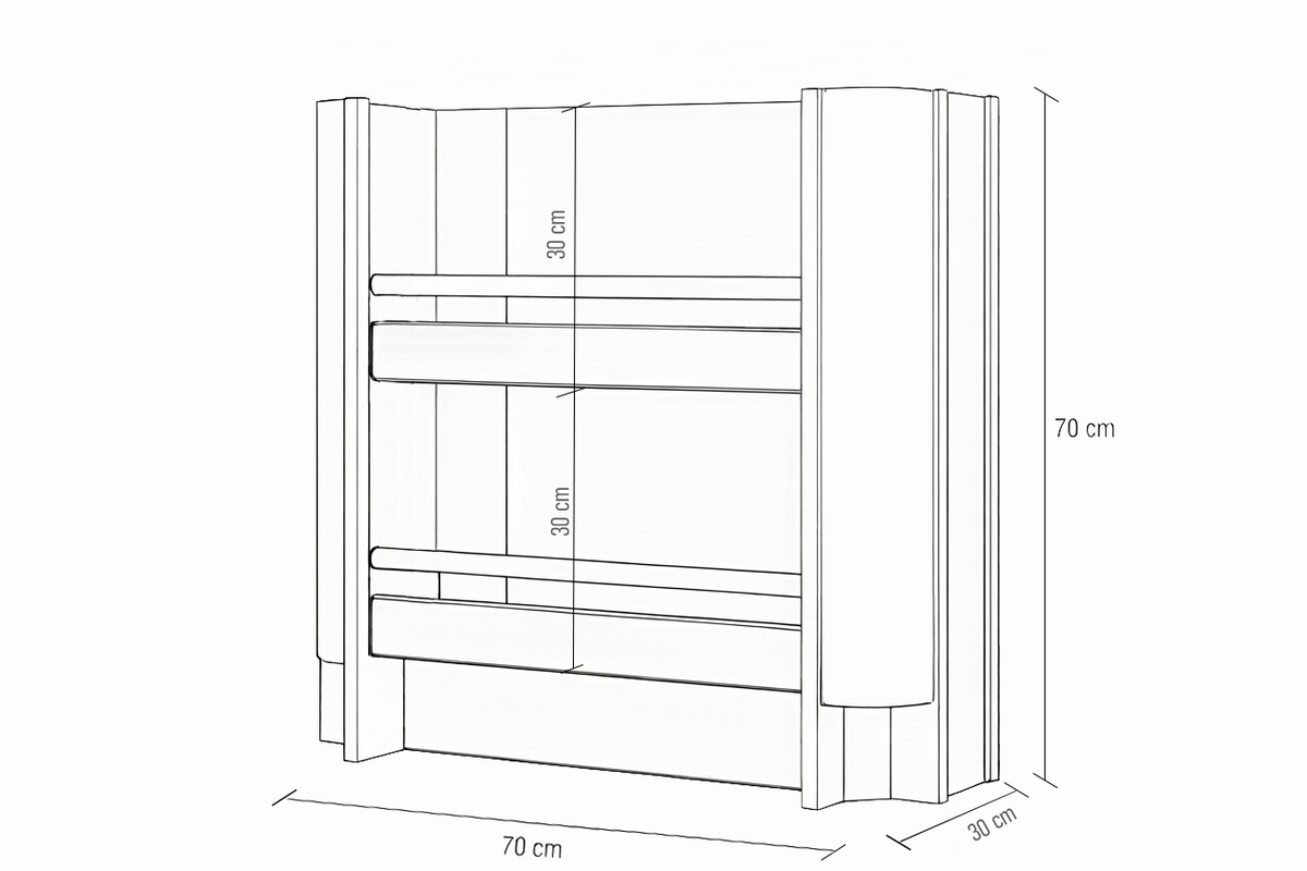 Mono Bookshelf Koyu Meşe
